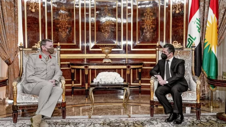 Serokwezîrê Kurdistanê li gel şandeke hevpeymaniya cîhanî behsa rewşa Sûriye û Îraqê jî kirin