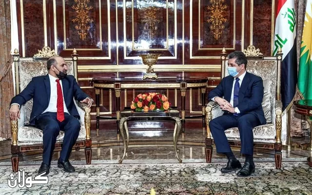 سەرۆکی حکومەتی هەرێمی کوردستان پێشوازی لە سەرۆکی بەرەی ئاشتی و ئازادی دەکات