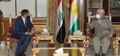 Serok Barzanî li  gel Konsulusê nû yê  Amerîkayê civiya