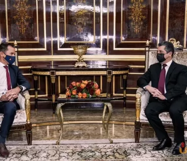 سەرۆکی حکومەتی هەرێمی کوردستان پێشوازی لە باڵیۆزی بەلجیکا لە عێراق و ئوردن دەکات