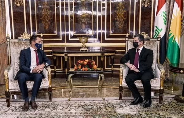 PM Barzani received Belgian Ambassador to Iraq and Jordan