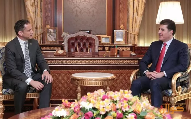 سەرۆکى هەرێمى کوردستان پێشوازى لە کونسولى تازەى ئەمەریکا کرد