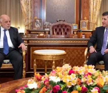 سه‌رۆك نێچيرڤان بارزانى پێشوازى له‌ عه‌بادى كرد