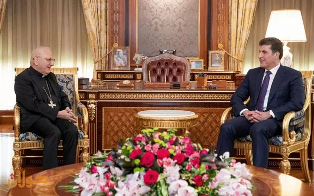 سەرۆک نێچیرڤان بارزانى پێشوازى لە كاردینال لویس ساكۆ کرد