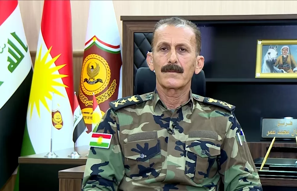 رئيس هيئة أركان البيشمركة: ردنا سيكون عنيفا إزاء أي تعرض لقواتنا