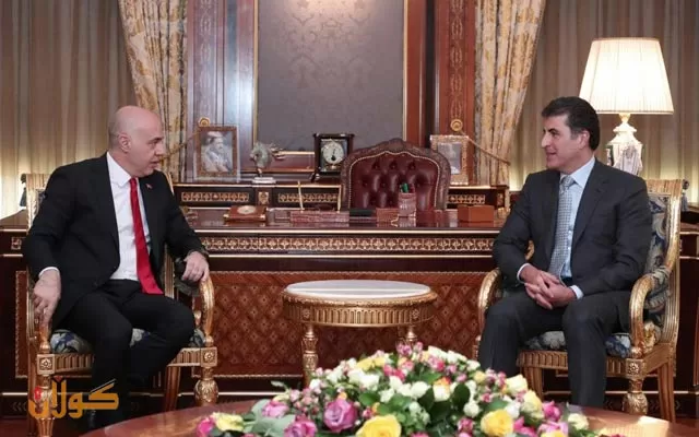 سه‌رۆكى هه‌رێمى كوردستان پێشوازى له‌ باڵيۆزى توركيا كرد