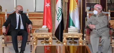 سەرۆك بارزانی پێشوازی لە باڵیۆزی توركیا لە عێراق دەكات