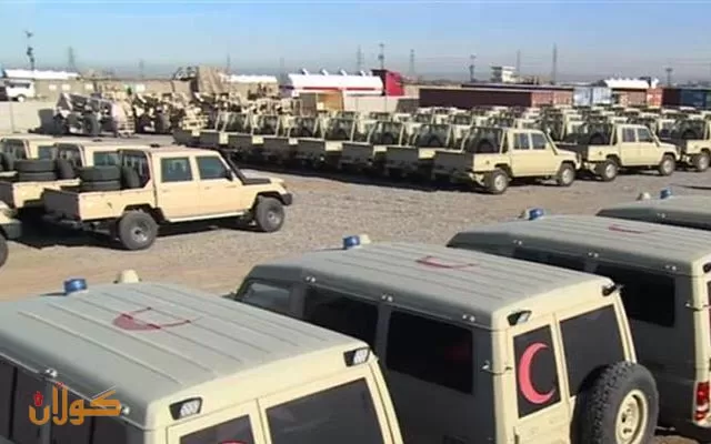 کاروانێکی دیکەی هاوکارییەکانی هاوپەیمانان گەیشتە دەست هێزەکانی پێشمەرگە