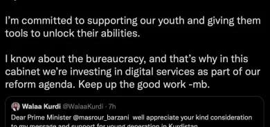 Serokwezîr Mesrûr Barzanî bersiva keçikek kurd da: Haya min ji bûrokrasiya kaxezê heye