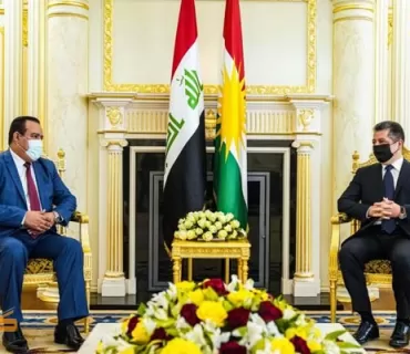 سەرۆکی حکوومەتی هەرێمی کوردستان پێشوازی لە شاندێکی باڵای حزبی(الأمة)ی عێراقی دەکات