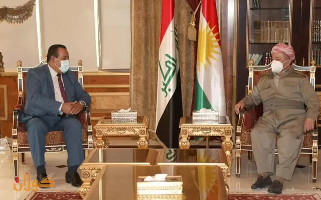 سەرۆك بارزانی پێشوازی لە شاندێكی باڵای حزبی ئومەی عێراقی دەكات