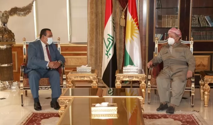 الرئيس بارزاني يبحث مع وفد 