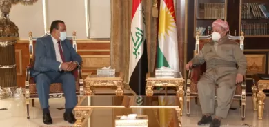 Serok  Barzanî  li  gel  şandeke  Îraqî  civiya