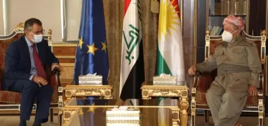 سەرۆک بارزانی پێشوازی لە باڵیۆزی یەکێتیی ئەوروپا لە عێراق دەکات