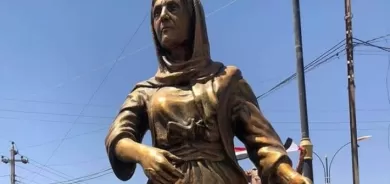 شنگال: نصب تمثال لأول إيزيدية قتلت «أميراً» من داعش