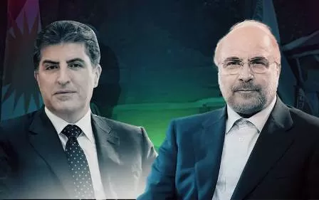 نيجيرفان بارزاني يجتمع مع رئيس البرلمان الإيراني