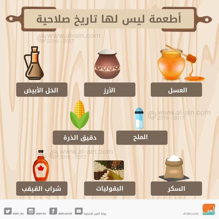 هذه المواد الغذائية لا تنتهي صلاحيتها