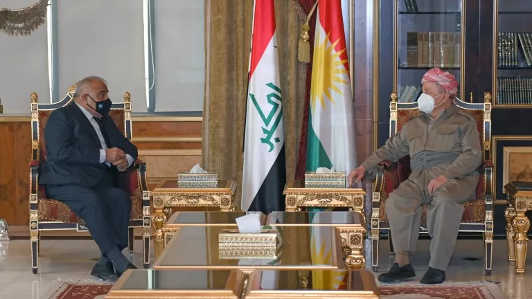 Serok Barzanî li gel Serokwezîrê berê yê Îraqê civiya