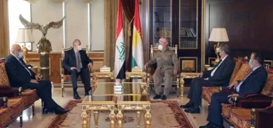 سەرۆك بارزانی پێشوازی لە سەرۆكی بەرەی ڕزگاری و گەشەپێدان دەكات