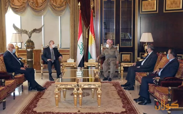 سەرۆك بارزانی پێشوازی لە سەرۆكی بەرەی ڕزگاری و گەشەپێدان دەكات