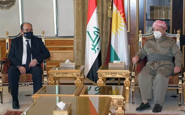 سەرۆك بارزانی پێشوازی لە سەرۆكی ئیئتیلافی دەوڵەتی یاسا دەكات