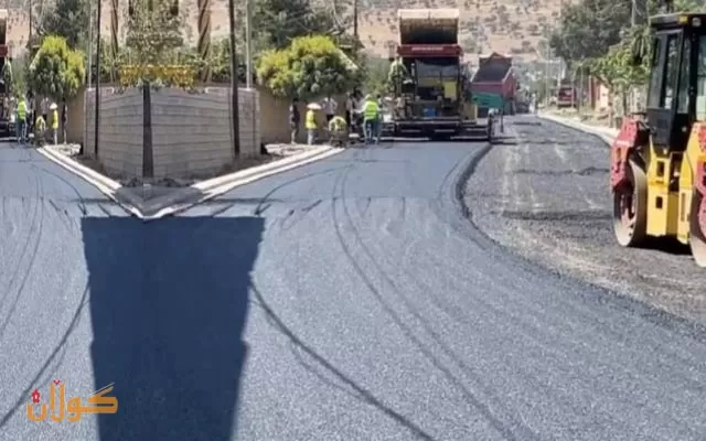 قیڕتاوکردنی شەقامە ناوخۆییەکانی ناحیەی خەلیفان جێەجێ دەکرێت