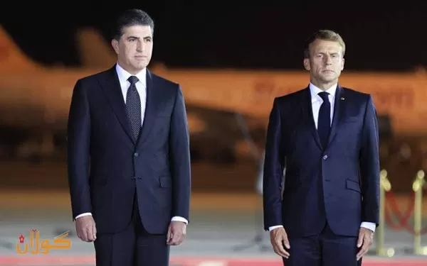 سه‌رۆك ماكرۆن گه‌يشته‌ هه‌ولێر