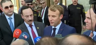 ماكرون يشيد بحكومة إقليم كوردستان قبيل لقائه كبار القادة الكورد