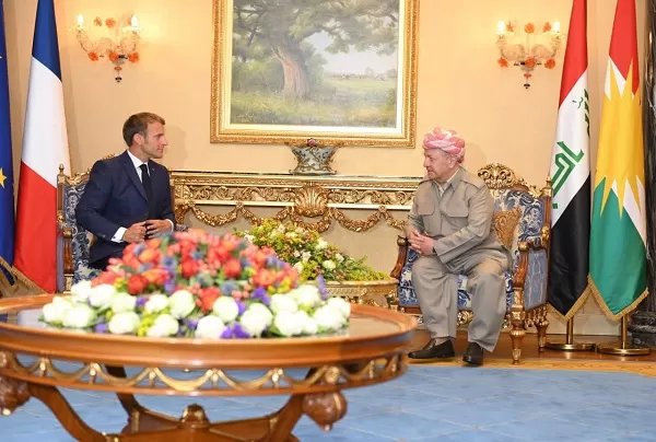 President Masoud Barzani receives French President