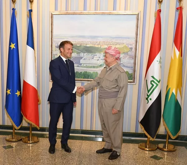 President Masoud Barzani receives French President