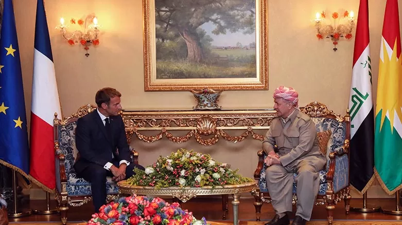 Macron spasiya Serok Barzanî dike