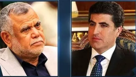 نيجيرفان بارزاني يعزي هادي العامري بوفاة ثلاثة من أبناء شقيقه