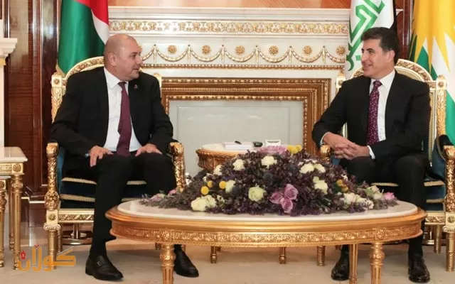 سەرۆکى هەرێمى کوردستان لەگەڵ سەرۆکى پەرلەمانى ئوردن کۆبووەوە