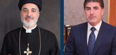 سەرۆک نێچیرڤان بارزانى پیرۆزبایى لە پاتریارک مار ئاواى سێیەم دەکات