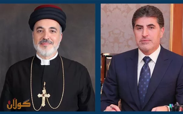 سەرۆک نێچیرڤان بارزانى پیرۆزبایى لە پاتریارک مار ئاواى سێیەم دەکات