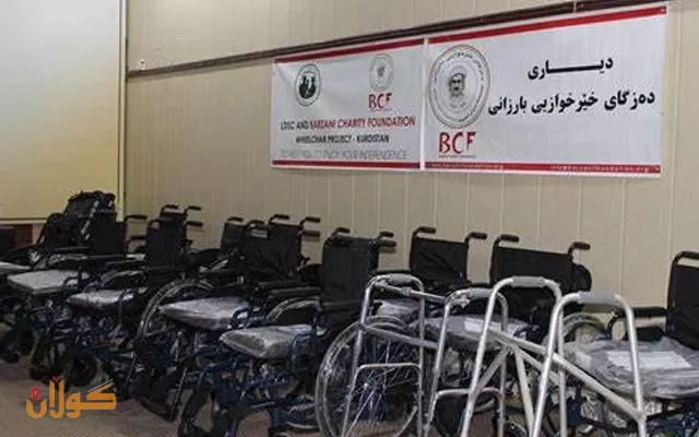 كۆمەلەی سۆران بۆ چاودێری كەمئەندامان بە هاوكاری دەزگای خێرخوازیی بارزانی کورسی عارەبانەیان بەسەر خاوەن پێداویستییە تایبەته‌کانی سۆران دابەش کرد