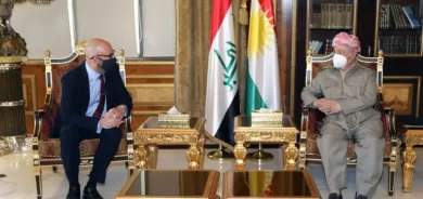 Serok Barzanî pêşwaziya balyozê Brîtanyayê kir