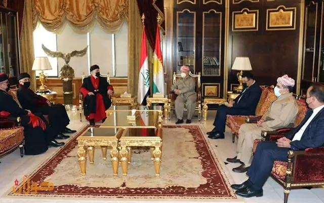 سەرۆک بارزانی پێشوازی لە پاتریارکی کەنیسەی ڕۆژھەڵاتی ئاشووری دەکات