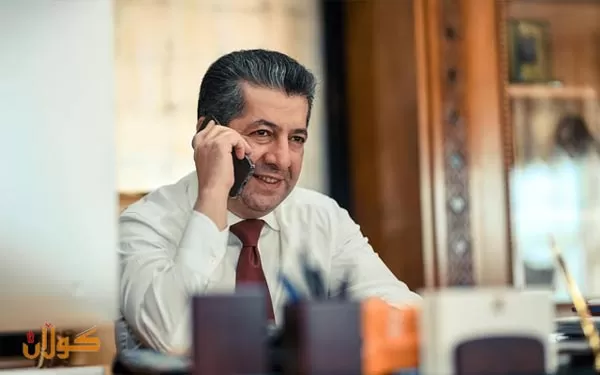 ‎مەسرور بارزانی پیرۆزبایی لە نەدیم زەهاوی دەكات