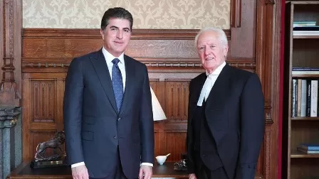 نيجيرفان بارزاني يبحث المستجدات السياسية مع رئيس مجلس اللوردات في البرلمان البريطاني