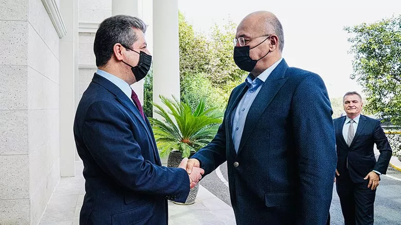 Serokwezîr Mesrûr Barzanî pêşwazî li Serokomarê Iraqê kir