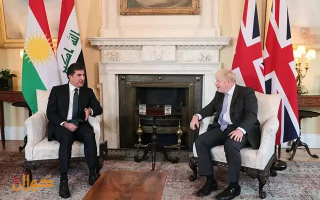 سه‌رۆك نێچيرڤان بارزانى له‌گه‌ڵ سه‌رۆك وه‌زيران بۆريس جۆنسۆن كۆبووه‌وه‌