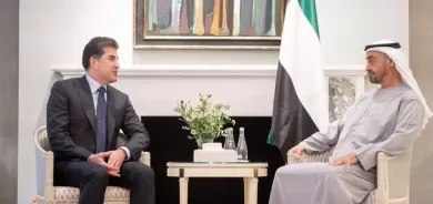 سه‌رۆكى هه‌رێمى كوردستان له‌گه‌ڵ جێنشينى ئه‌بوزه‌بى كۆبووه‌وه‌