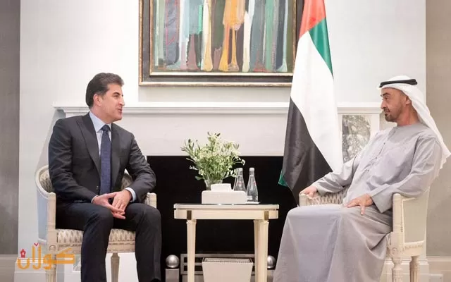 سه‌رۆكى هه‌رێمى كوردستان له‌گه‌ڵ جێنشينى ئه‌بوزه‌بى كۆبووه‌وه‌