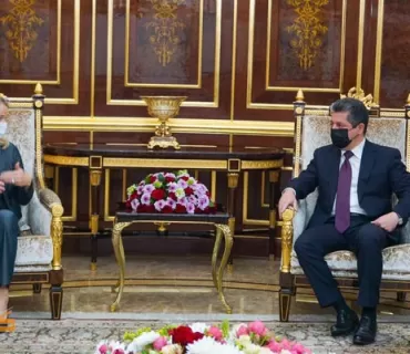 سەرۆکی حکومەتی هەرێمی کوردستان پێشوازی لە سەرۆکی نێردەی یەکێتیی ئەوروپا بۆ چاودێریکردنی هەڵبژاردنەکانی عێراق دەکات