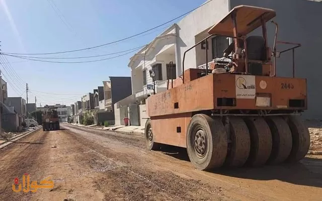 ده‌ستپێکردنی قیرتاوکردنی شه‌قامه‌کانی گه‌ڕه‌کی فه‌رمانبه‌ران