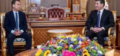 سه‌رۆكى هه‌رێمى كوردستان پێشوازى له‌ باڵيۆزى فه‌ره‌نسا كرد