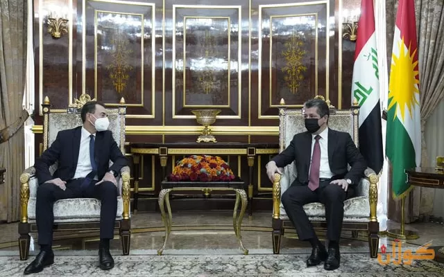 سەرۆکی حکومەتی هەرێمی کوردستان پێشوازی لە باڵیۆزی نوێی فەرەنسا لە عێراق دەکات