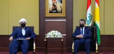 سەرۆکی حکومەتی هەرێمی کوردستان پێشوازی لە شاندێکی باڵای یەکێتیی زانایانی ئایینی ئیسلامی کوردستان دەکات