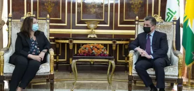 سەرۆکی حکومەتی هەرێمی کوردستان پێشوازی لە جێگری یاریدەدەری وەزیری دەرەوەی ئەمەریکا دەکات